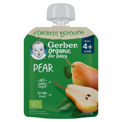 Gerber bio körte gyümölcspüré, 4 hónapos kortól 80 g