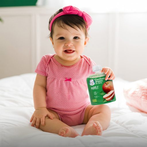 Gerber bio alma gyümölcspüré, 4 hónapos kortól 80 g