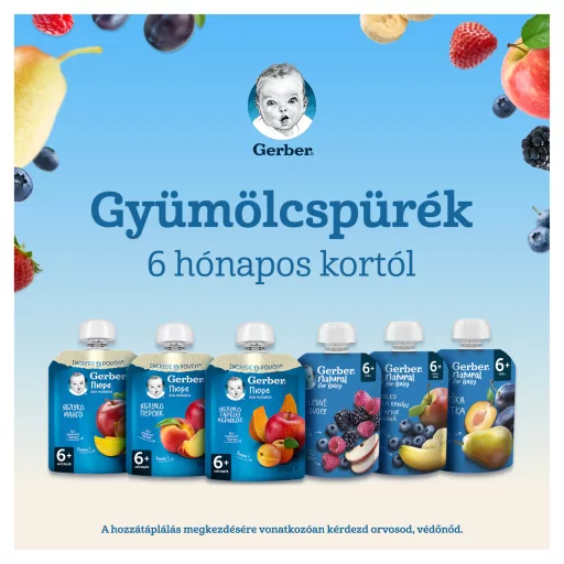 Gerber körte-szilva gyümölcspüré, 6 hónapos kortól 90 g