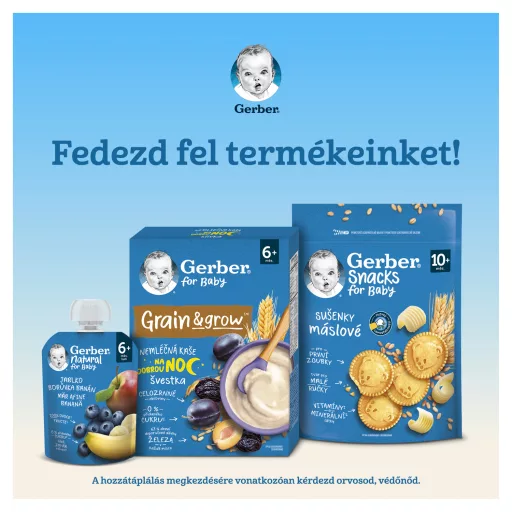 Gerber körte-szilva gyümölcspüré, 6 hónapos kortól 90 g