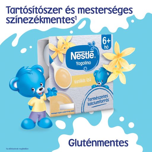 Nestlé Yogolino vaníliás ízű babapuding 6+ hó 4 x 100 g (400 g)