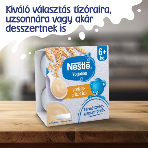 Nestlé Yogolino vaníliás ízű grízes babapuding 6+ hó 4 x 100 g (400 g)
