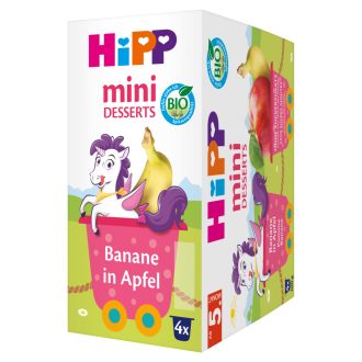 Hipp poharas desszert 4x100g banán-alma bio 5hó+