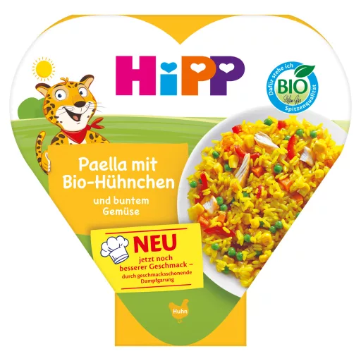 Hipp bébi készétel 250g Paella csirkével és színes zöldségekkel 12hó+ bio