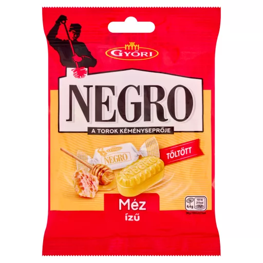Győri Negro méz ízű töltött keménycukorka 63 g