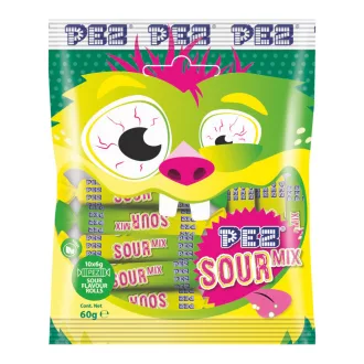 PEZ szőlőcukor 10x6g rolni sour mix