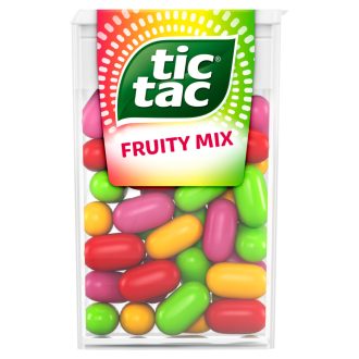   Tic Tac Fruity Mix cseresznye-, marakuja-, citrom-lime, és eper-mentol ízű cukordrazsé 18 g