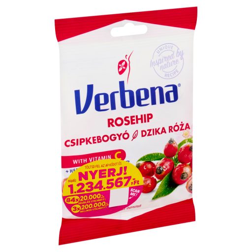 Verbena töltött keménycukorka csipkebogyó kivonattal és C-vitaminnal 60 g