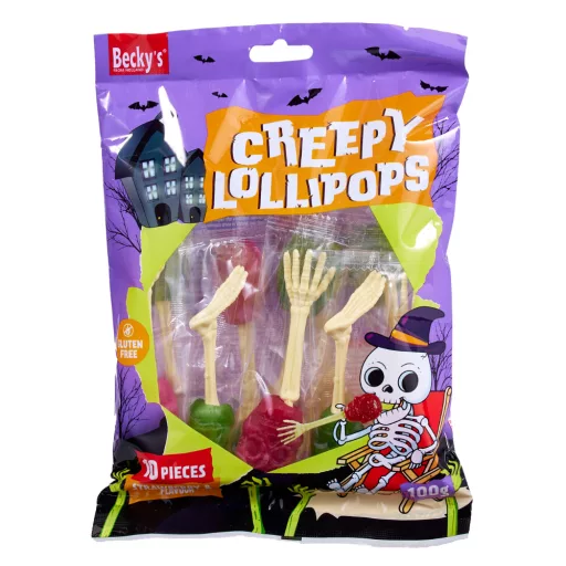 Becky's hátborzongató nyalóka 10g csont alakú 
