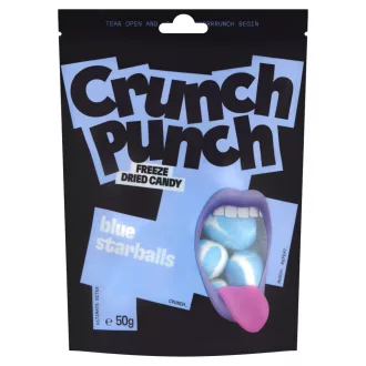 Crunchpunch cukorka 50g blue starballs