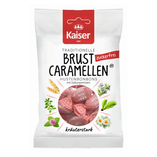 Kaiser torokcukorka 75g Brust Caramellen gyógynövényes cukormentes