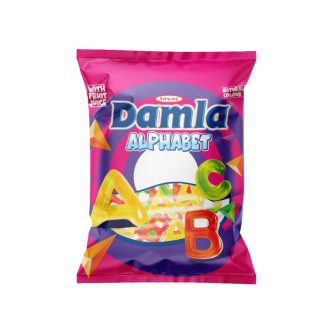 Damla gumicukor 80g Alphabet vegyes gyümölcs ízű