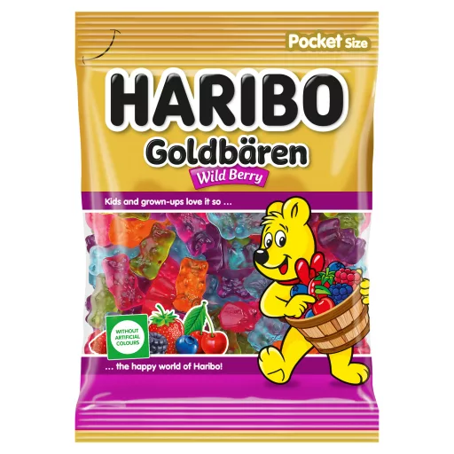 Haribo Goldbären Wild Berry gyümölcsízű gumicukorka 80 g