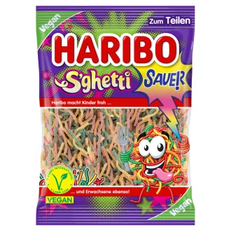   Haribo S'ghetti Sauer savanyú, gyümölcsízű kandírozott gumicukorka 175 g