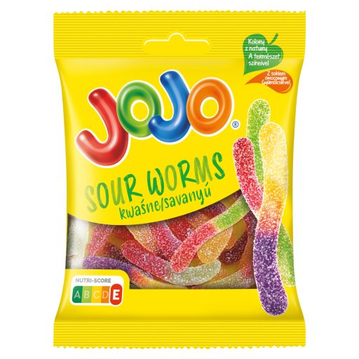 Jojo Savanyú Kukac vegyes gyümölcsízű gluténmentes gumicukorka 80 g