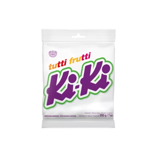 Ki-Ki gyümölcskaramella 200g Tutti Frutti gyümölcsízű