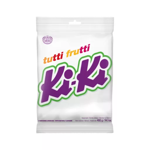 Ki-Ki gyümölcskaramella 400g Tutti Frutti gyümölcsízű