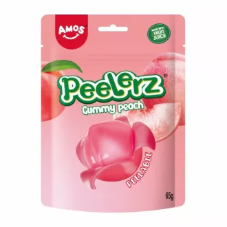 Amos Peelerz hámozható gumicukor 65g barack