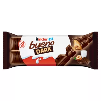   Kinder Bueno Dark étcsokládéval bevont ostya tejes-mogyorós krémmel töltve 2 x 21,5 g (43 g)