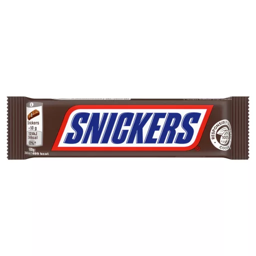Snickers karamellás földimogyorós krémes szelet földimogyoró darabokkal tejcsokoládéba mártva 50 g
