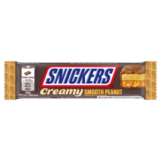 Snickers Creamy tejcsokoládé földimogyorókrémmel karamellával 2 x 18,25 g (36,5 g)