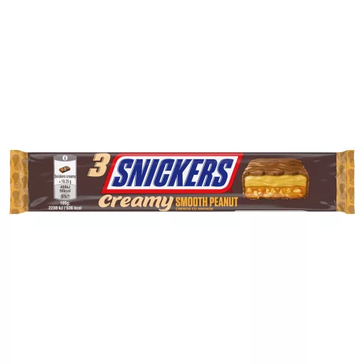 Snickers tejcsokoládé földimogyorókrémmel karamellával földimogyoró darabokkal 3 x 18,25 g (54,75 g)