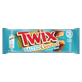   Twix Salted Caramel kekszes szeletek karamellával, tejcsokoládéba mártva 2 x 23 g (46 g)