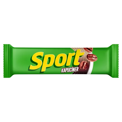Sport Kapucíner étcsokoládéval Bevont Szelet Kávés Töltelékkel és Tejszínízű Töltelékkel 31 G
