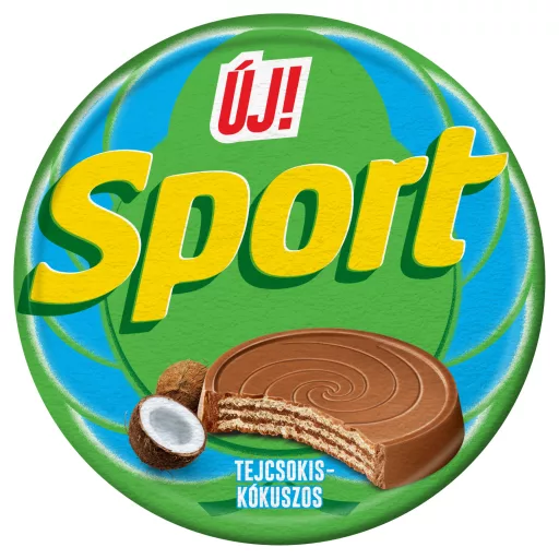 Sport érem- kókuszos ostya tejcsokoládéval borítva 30g