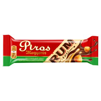   Piros Mogyorós tejcsokoládé szelet 25g rumos-mogyorós krémmel töltve