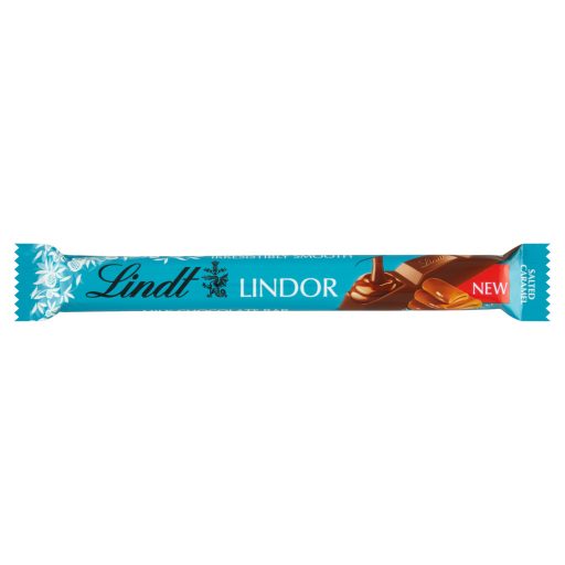 Lindt Lindor szeletes tejcsokoládé 38g sós karamellás Stick