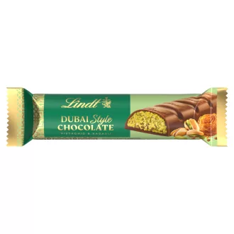  Lindt tejcsokoládé pisztáciás és ropogós, pirított Kadayif tésztás töltelékkel 40g