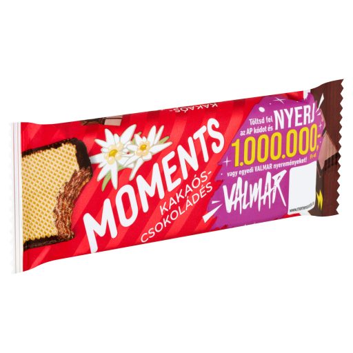 Moments kakaós bevonómasszába mártott, kakaós-csokoládés krémmel töltött ostyaszelet 45 g
