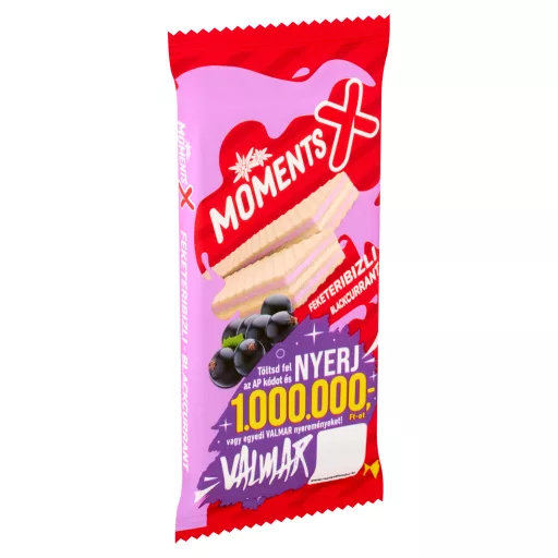 Moments X feketeribizlis és tejes krémmel töltött ostyaszelet 42 g 