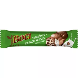 Boci tejcsokoládé szelet 34g földimogyorós, mazsolás