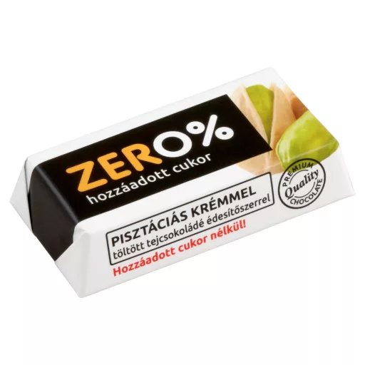 Szerencsi Zero% pisztáciás krémmel töltött tejcsokoládé édesítőszerrel 21 g