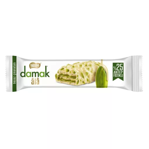 Damak Ala töltött ostya szelet 30g pisztáciakrémmel töltve fehércsokoládéval
