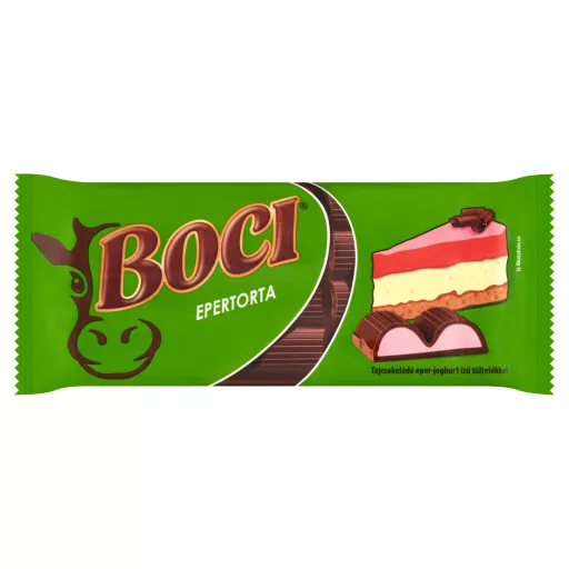 Boci Epertorta tejcsokoládé eper-joghurt ízű töltelékkel 100 g