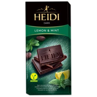 Heidi Dark táblás csokoládé 80g lemon&mint