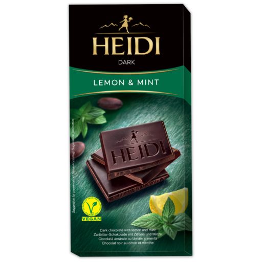 Heidi Dark táblás csokoládé 80g lemon&mint