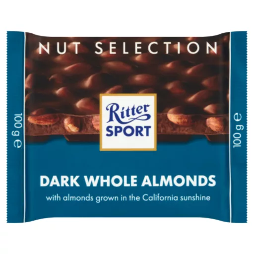 Ritter Sport csokoládé 100g mandulás étcsokoládé
