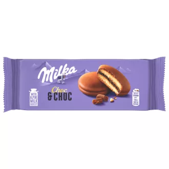   Milka Choc & Choc alpesi tejcsokoládéval mártott puha piskóta kakaós töltelékkel 150 g
