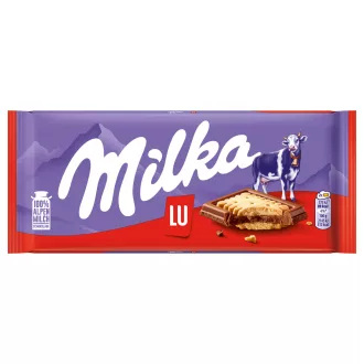 Milka alpesi tejcsokoládé ropogós keksszel 87 g