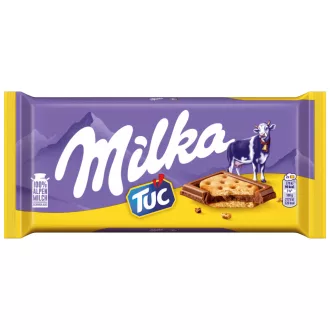 Milka Tuc Alpesi Tejcsokoládé Sós Krékerrel 87 G