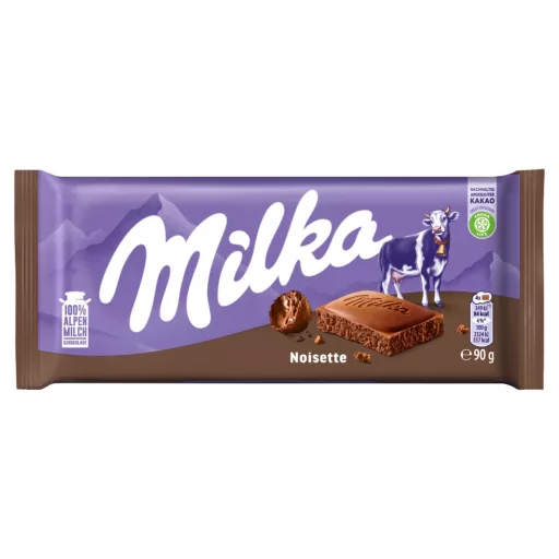 Milka táblás tejcsokoládé 90g noisett