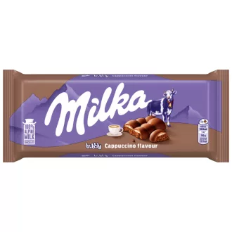Milka táblás tejcsokoládé 97g bubbly cappuccino