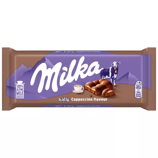 Milka táblás tejcsokoládé 97g bubbly cappuccino