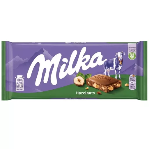 Milka táblás tejcsokoládé 80g törtmogyorós