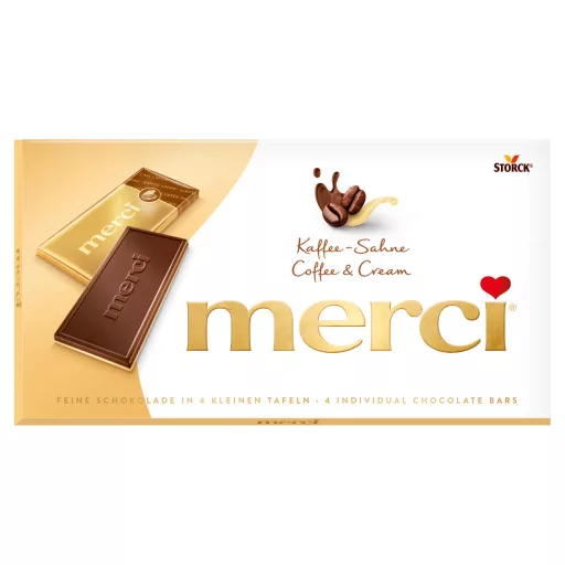 Merci kávés-tejszínes csokoládé fehér csokoládé rétegen 100 g