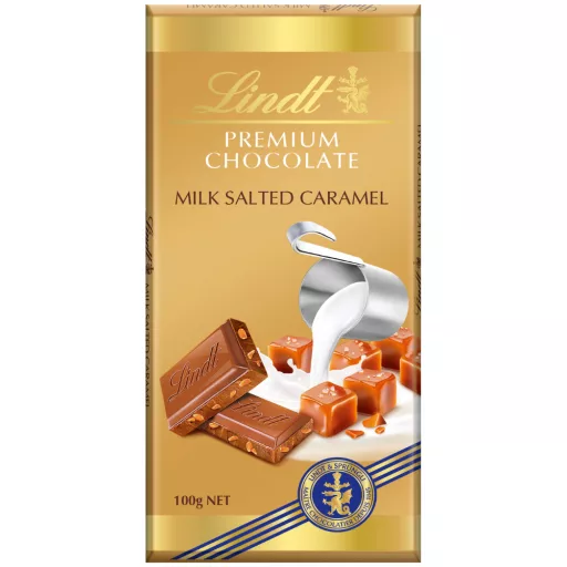 Lindt táblás tejcsokoládé 100g Salted Caramel